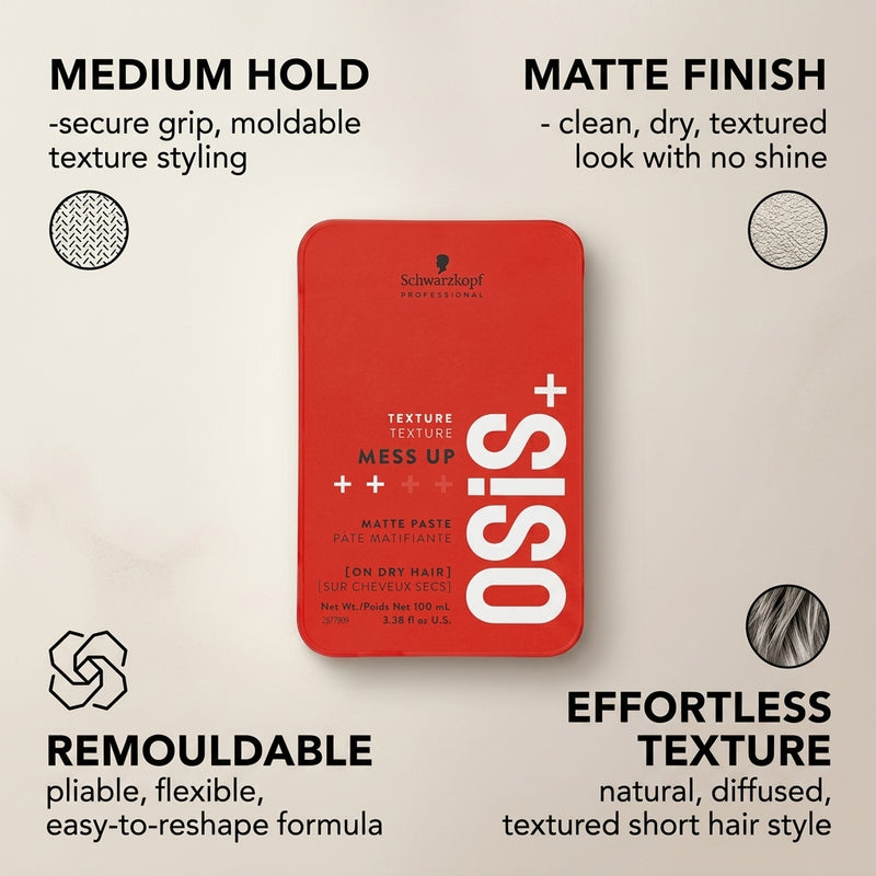 Osis+ Mess Up Styling Paste 100ml - Hair Styling Product