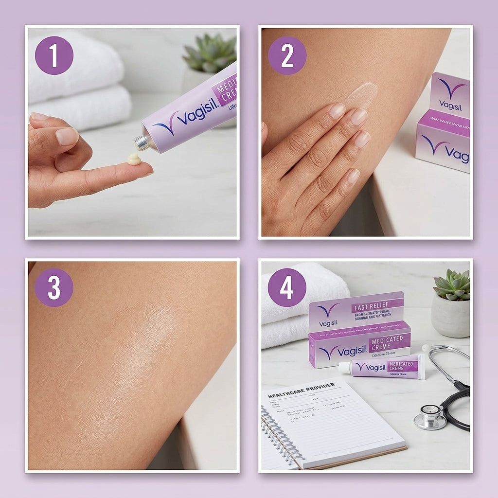 Vagisil Medicated Cream Fast Relief From Feminine Itching 30g