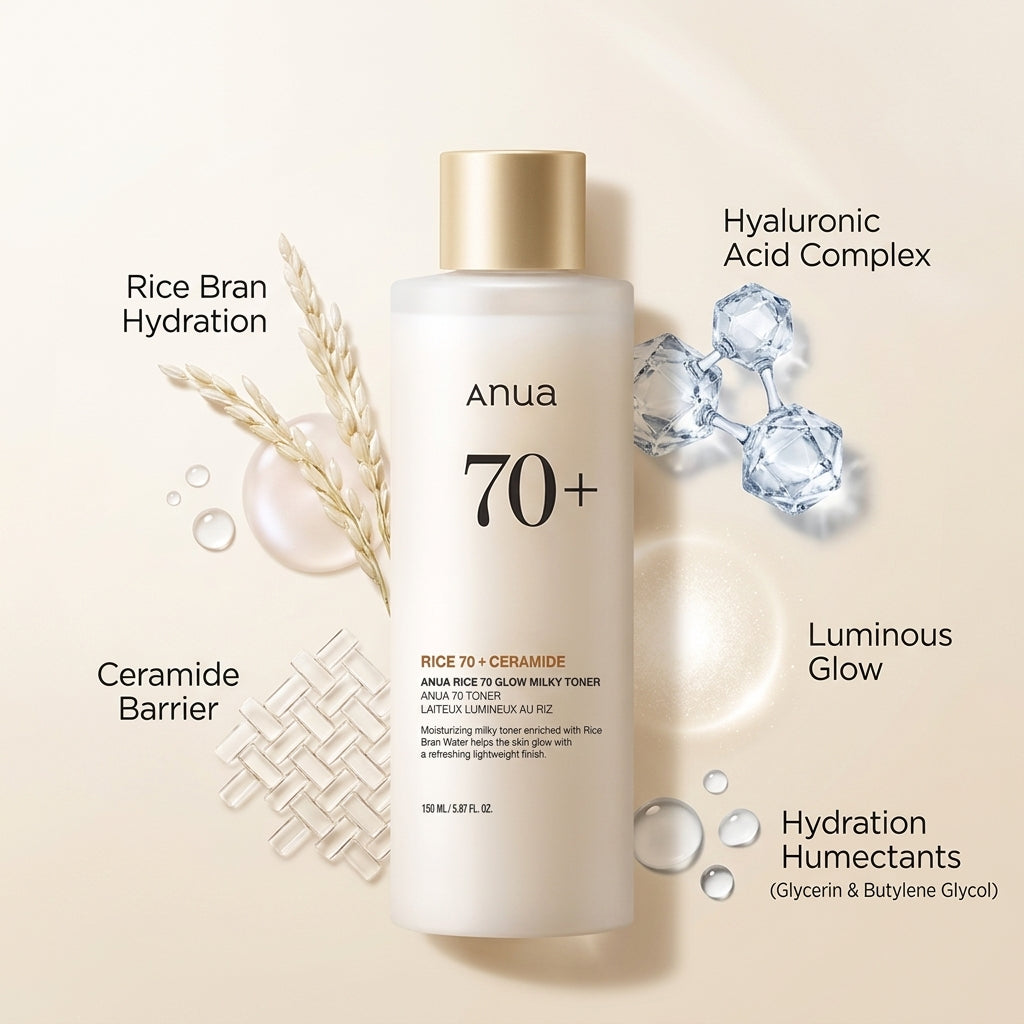 Anua 70+ Ceramide Glow Milky Toner 150ml