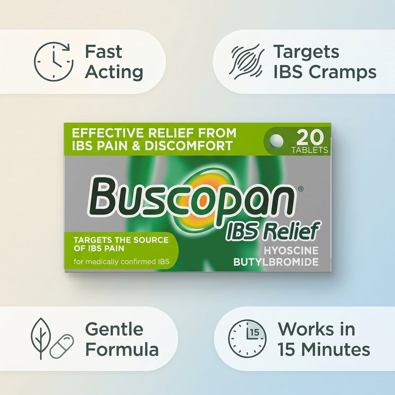 Buscopan IBS Relief Hyoscine Butylbromide 20Tabs