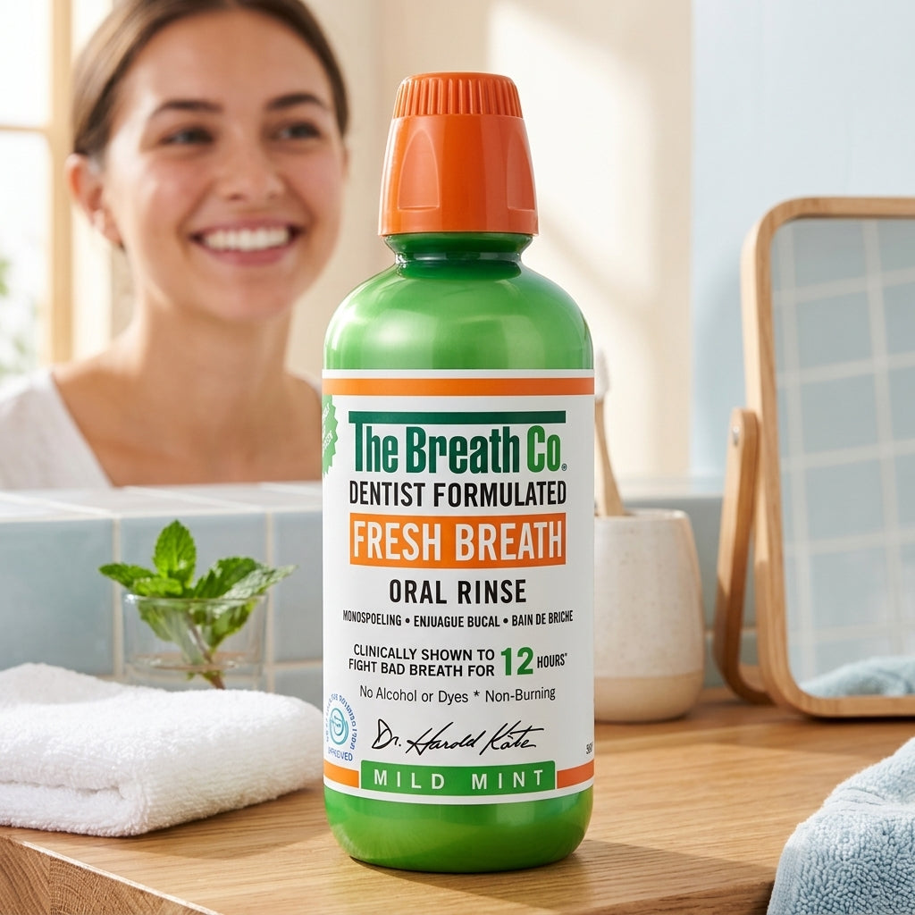 The Breath Co Fresh Breath Oral Rinse Mild Mint 500ml