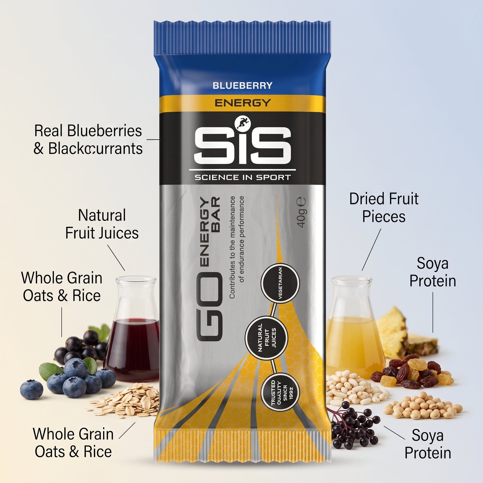 Science In Sport GO Energy Mini Bar 40g Blueberry