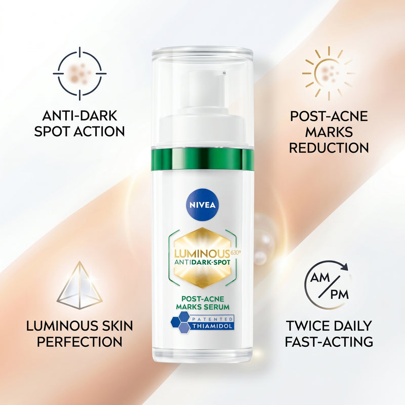 Nivea Luminous Anti-Dark Spot 630 Post Acne Marks Serum Skin Perfection 30ml