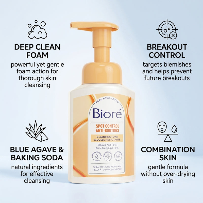 Bioré Spot Control Anti-Boutons Cleansing Foam 200ml