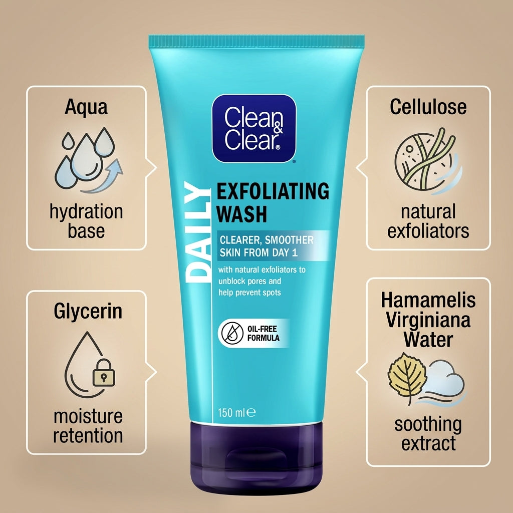 Clean & Clear Exfoliating Daily Wash 150ml
