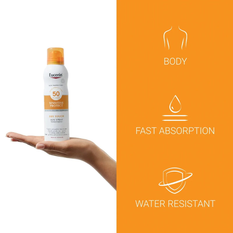 Eucerin transparent dry touch sun spray SPF50 (200ml)