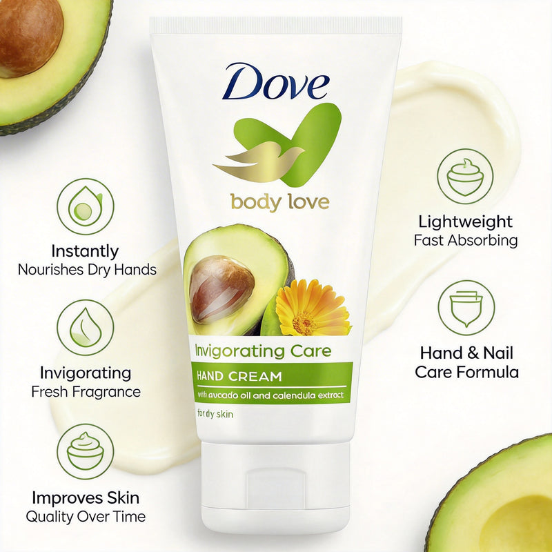Dove Body Love Avocado Hand Cream For Dry Skin 75ML