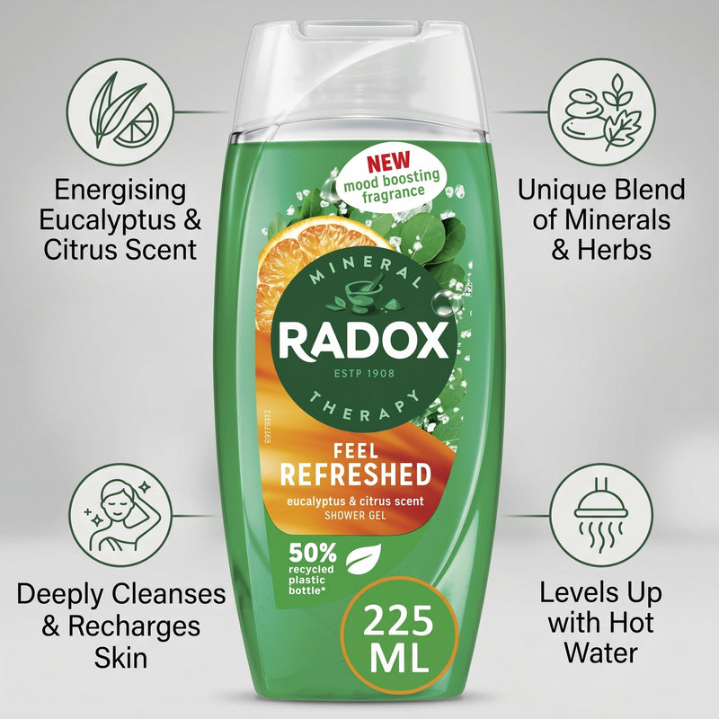 Radox Shower Gel 225ml Feel Refreshed