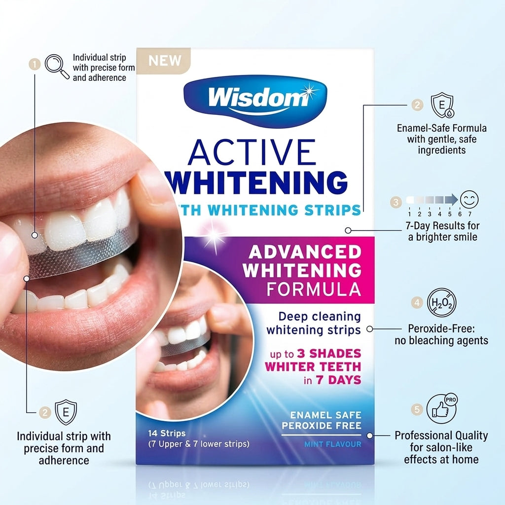 Wisdom Active Whitening Strips 14 Strips