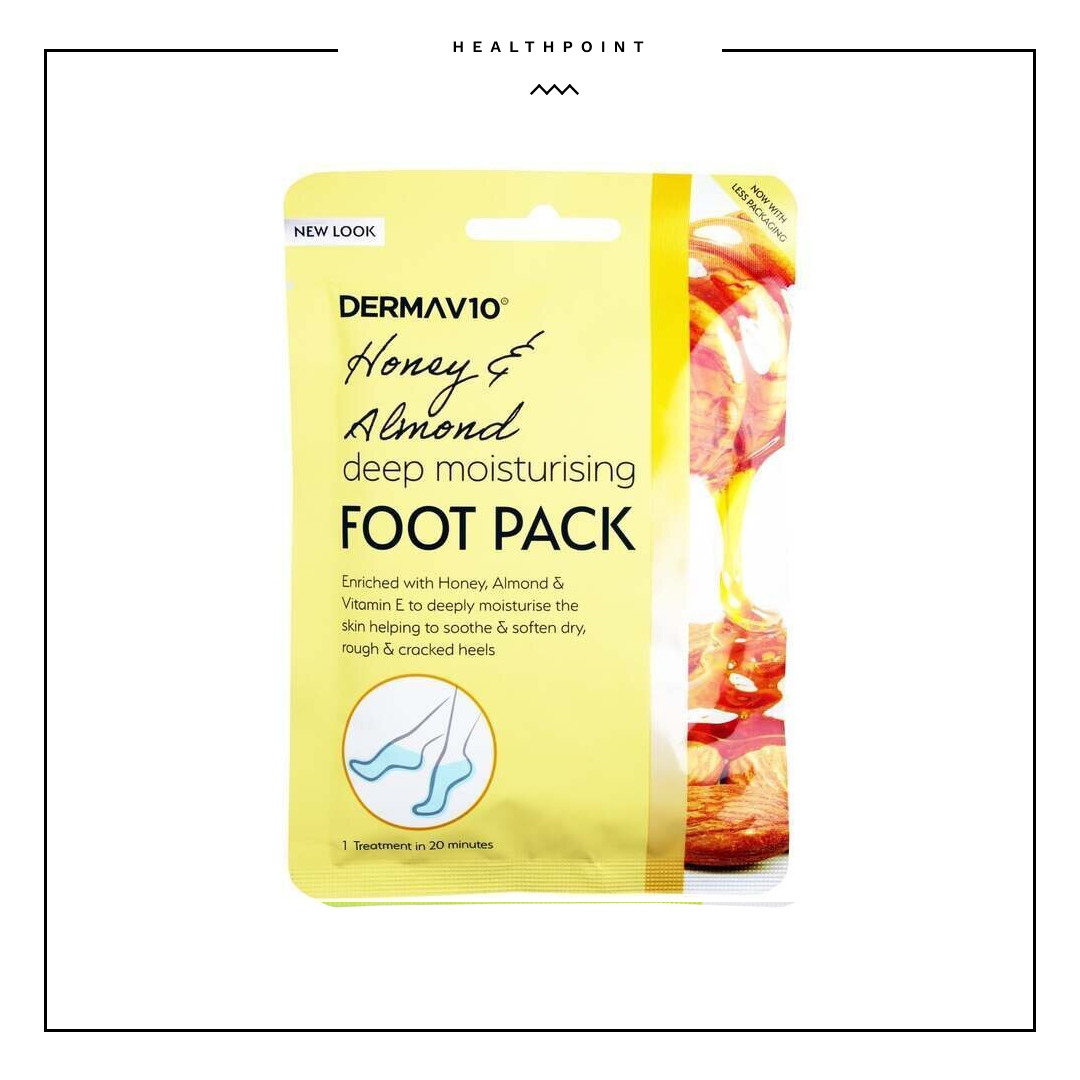 Derma V10 Honey & Almond Deep Moisturising Foot Pack 100ml