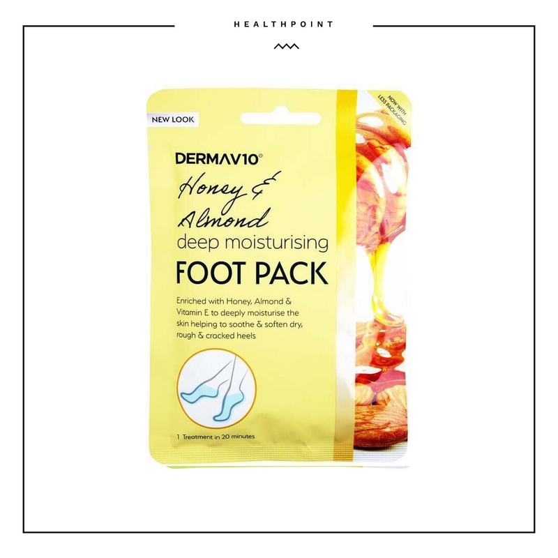 Derma V10 Honey & Almond Deep Moisturising Foot Pack 100ml