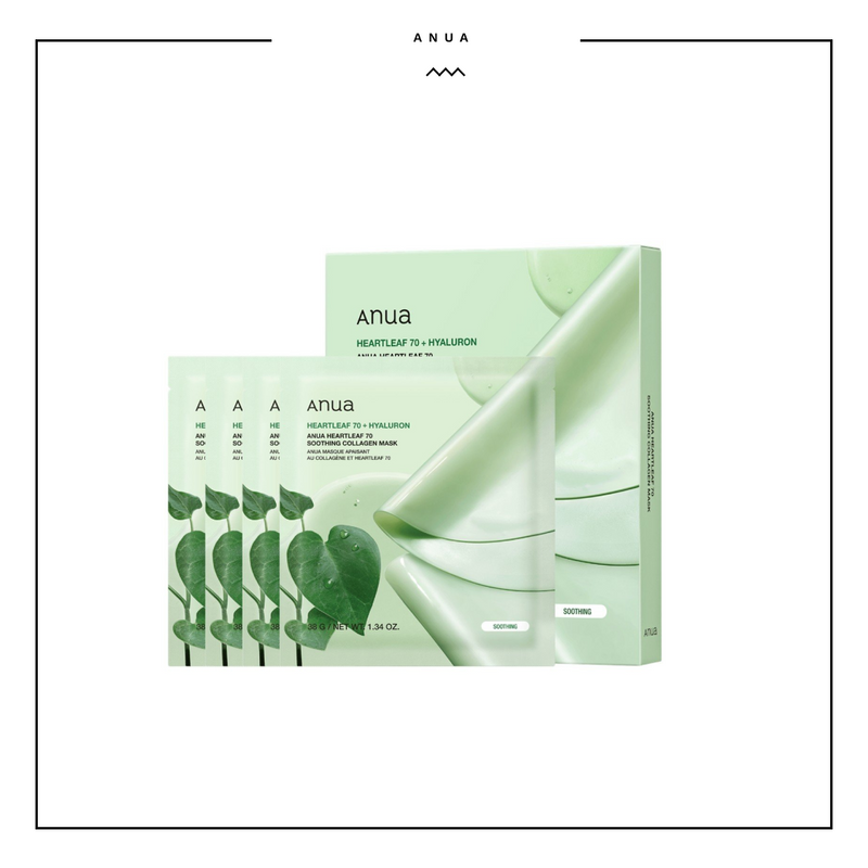 Anua Heartleaf 70 Soothing Collagen Mask x4