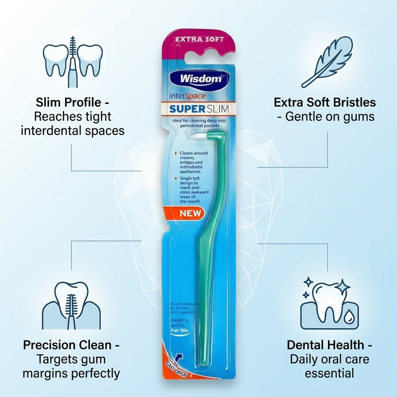 Wisdom Interspace Super Slim Extra Soft Interdental Toothbrush