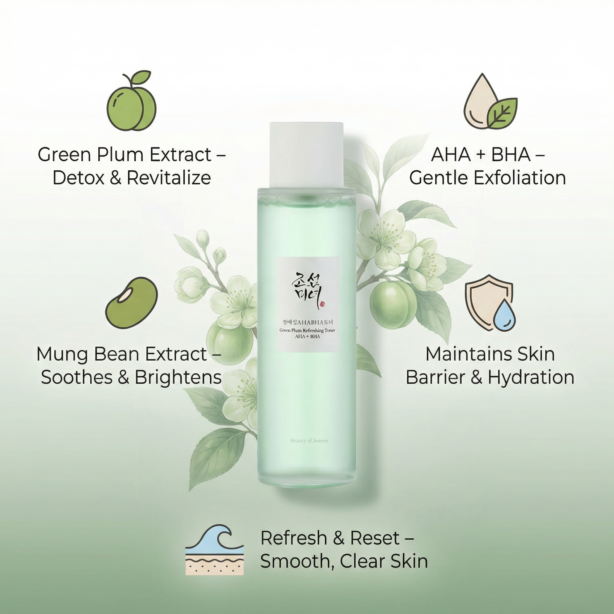 Beauty of Joseon Green plum refreshing toner AHA+BHA 150ml