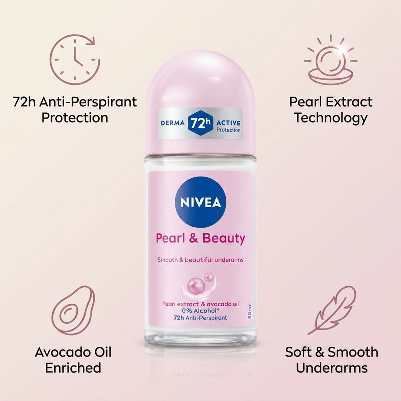 Nivea Pearl & Beauty Anti-Perspirant Roll-On 50ml