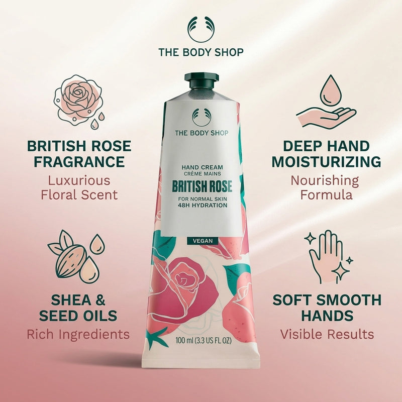 The Body Shop British Rose Hand Cream 100ml