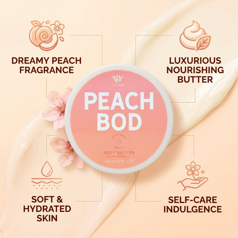 Yes Studio Peach Bod Body Butter 200ml