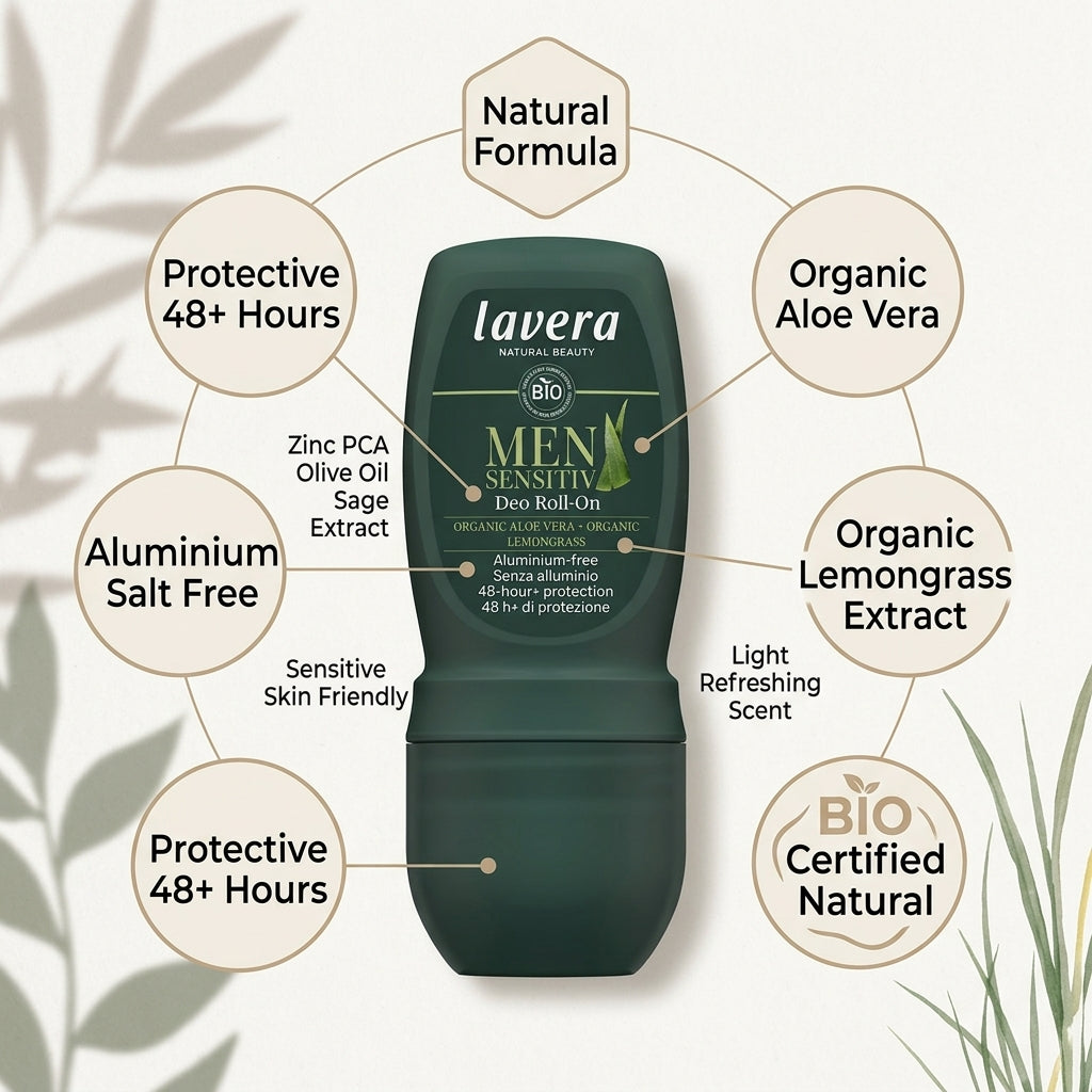Lavera Natural Men Sensitiv 24H Deodorant Roll On New 50ml