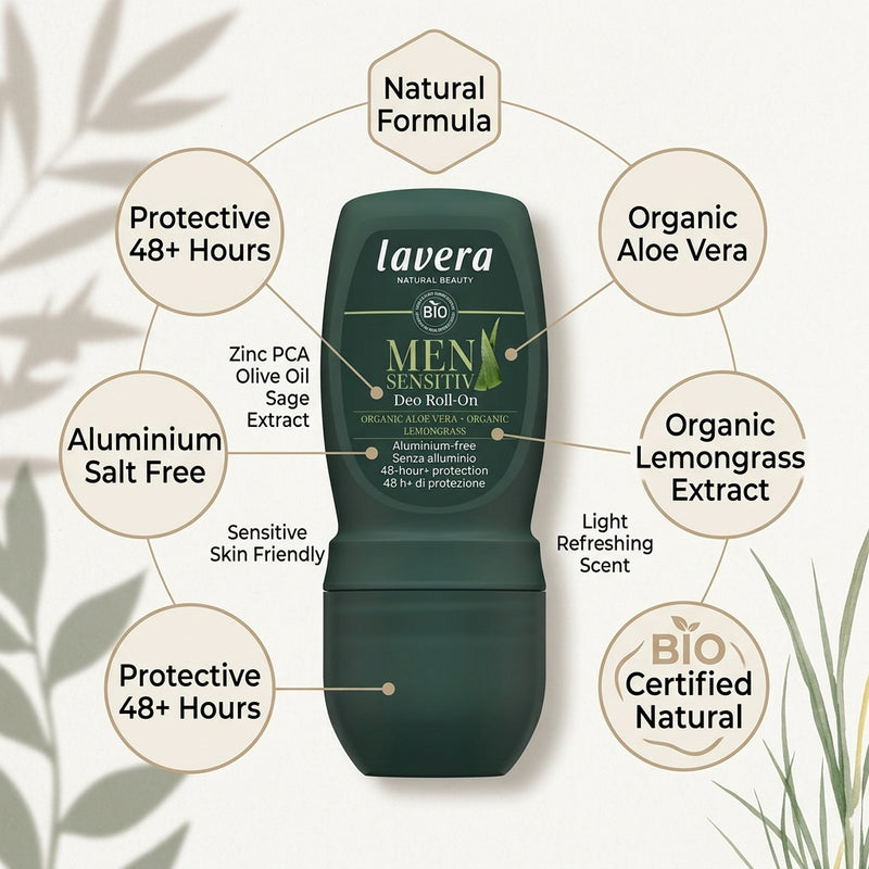 Lavera Natural Men Sensitiv 24H Deodorant Roll On New 50ml