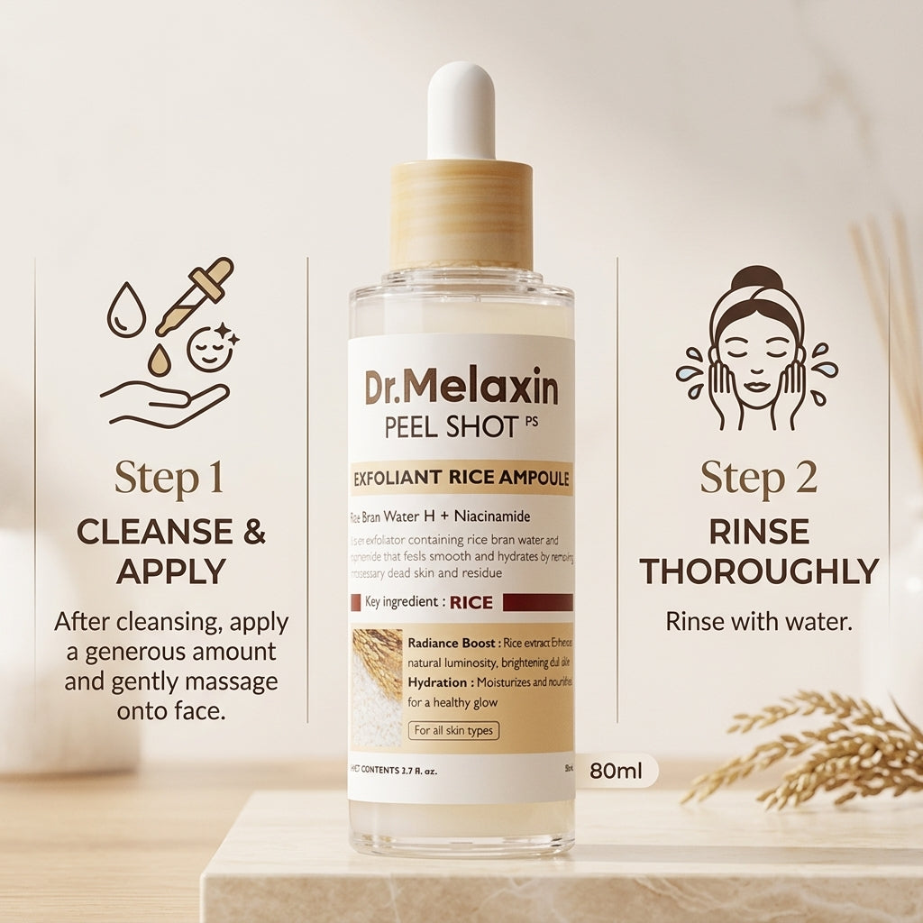 Dr. Melaxin Peel Shot Exfoliant White Rice Ampoule 80ml