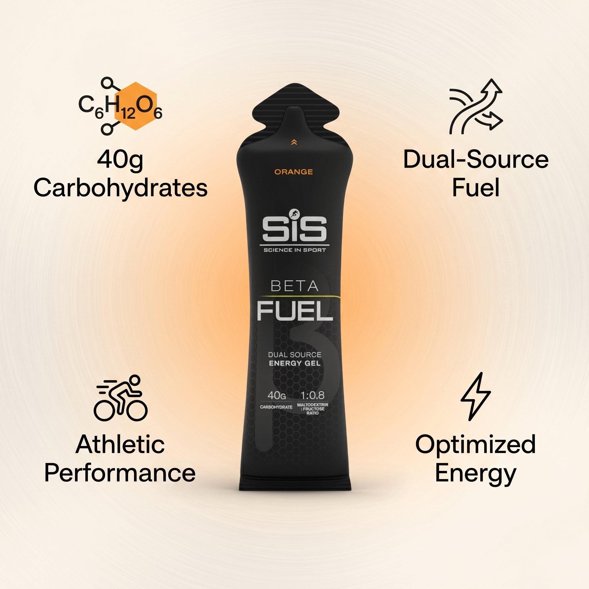 Science In Sport Beta Fuel Orange Energy Gel 40g