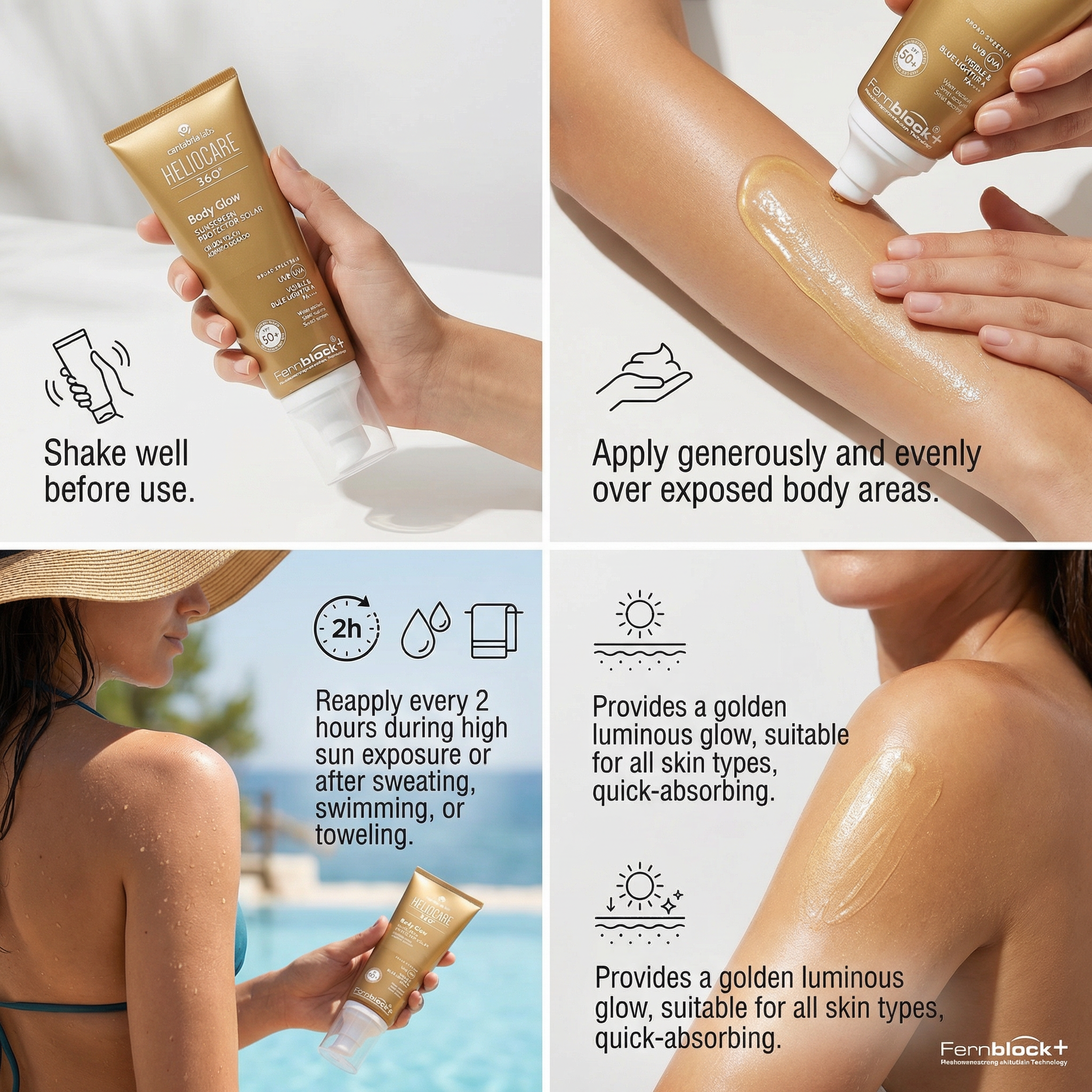 Cantabria Labs Heliocare 360 Body Glow SPF50+ 100ml
