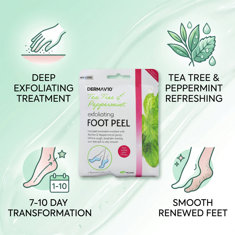Derma V10 Exfoliating Foot Peel 1pair