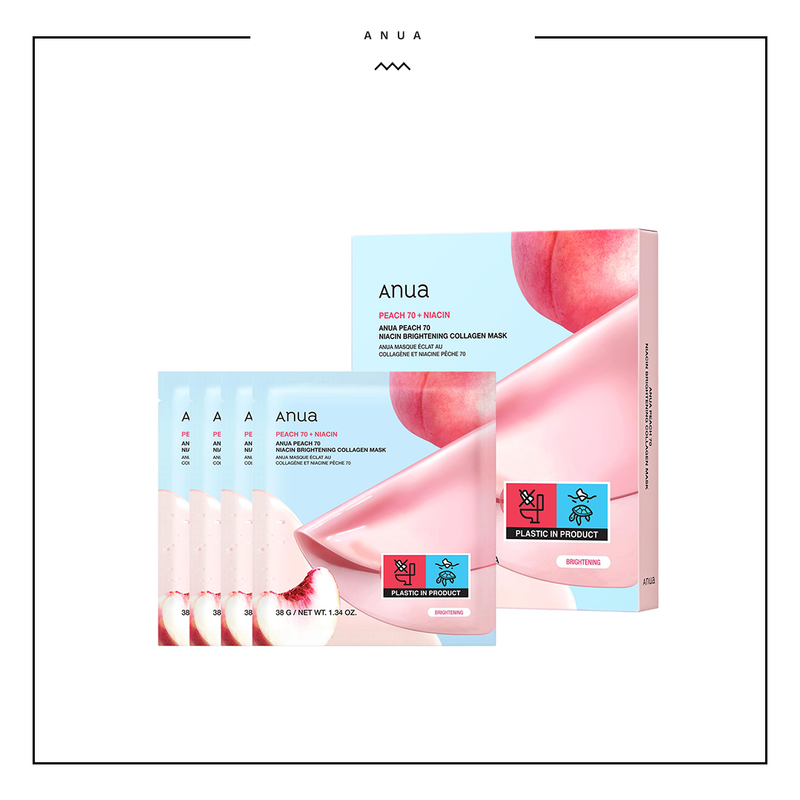 Anua Peach 70 Niacin Brightening Collagen Mask x4