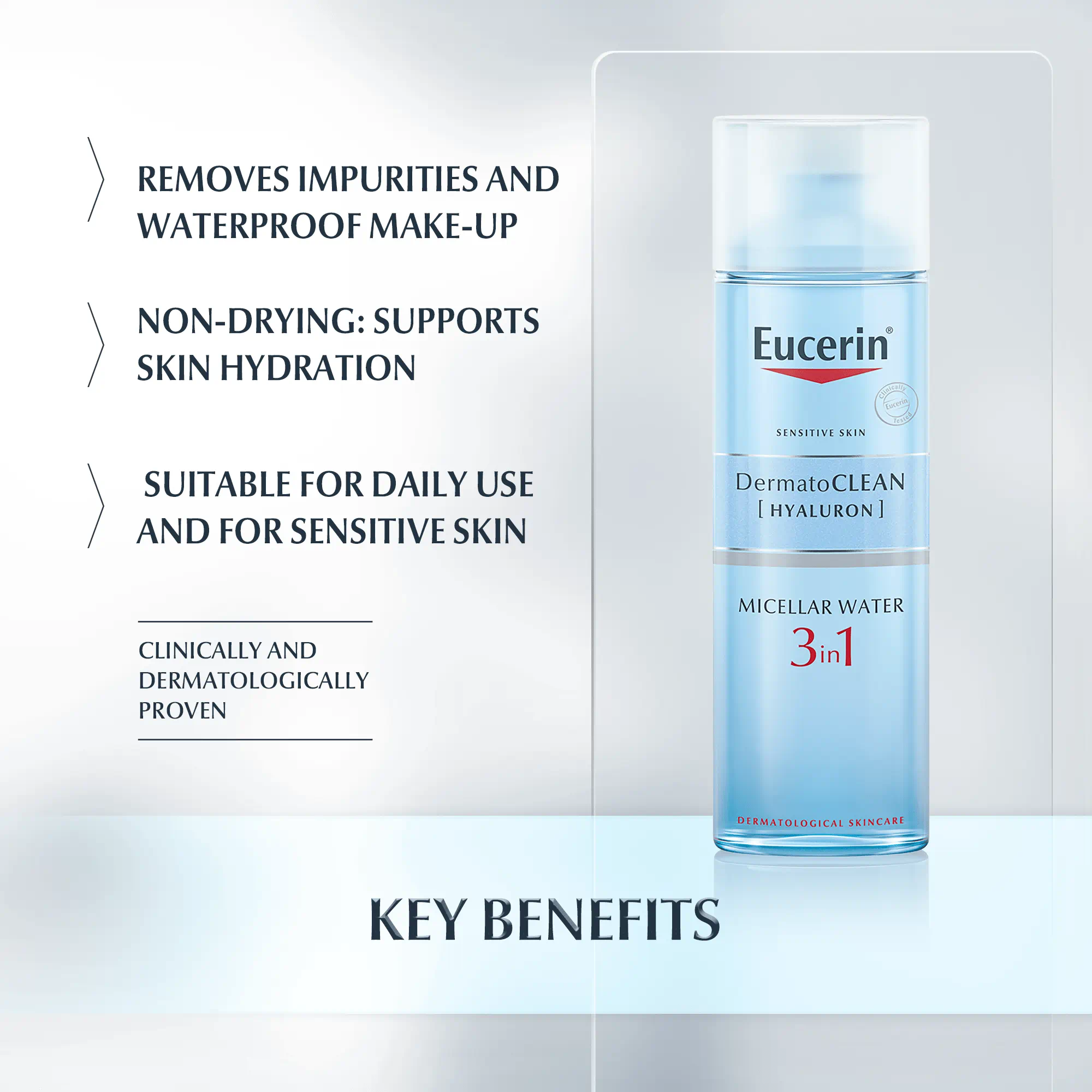 Eucerin DermatoClean Hyaluron Micellar Water 3 in 1 200ml