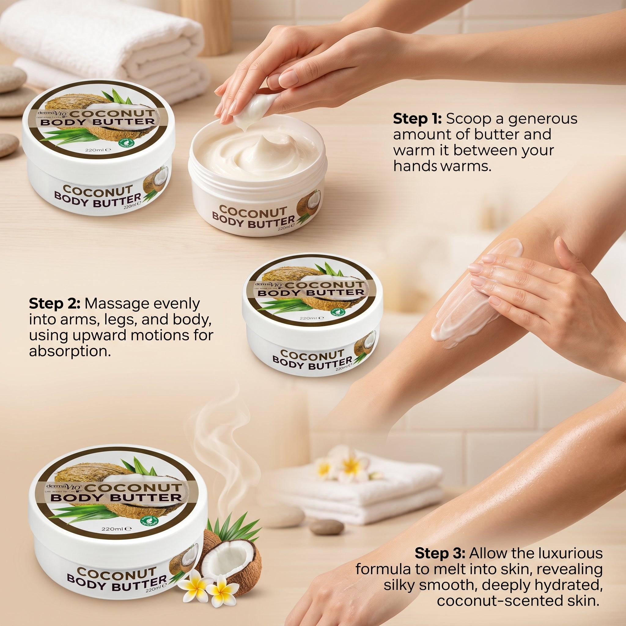 Derma V10 COCONUT Body Butter 220ml