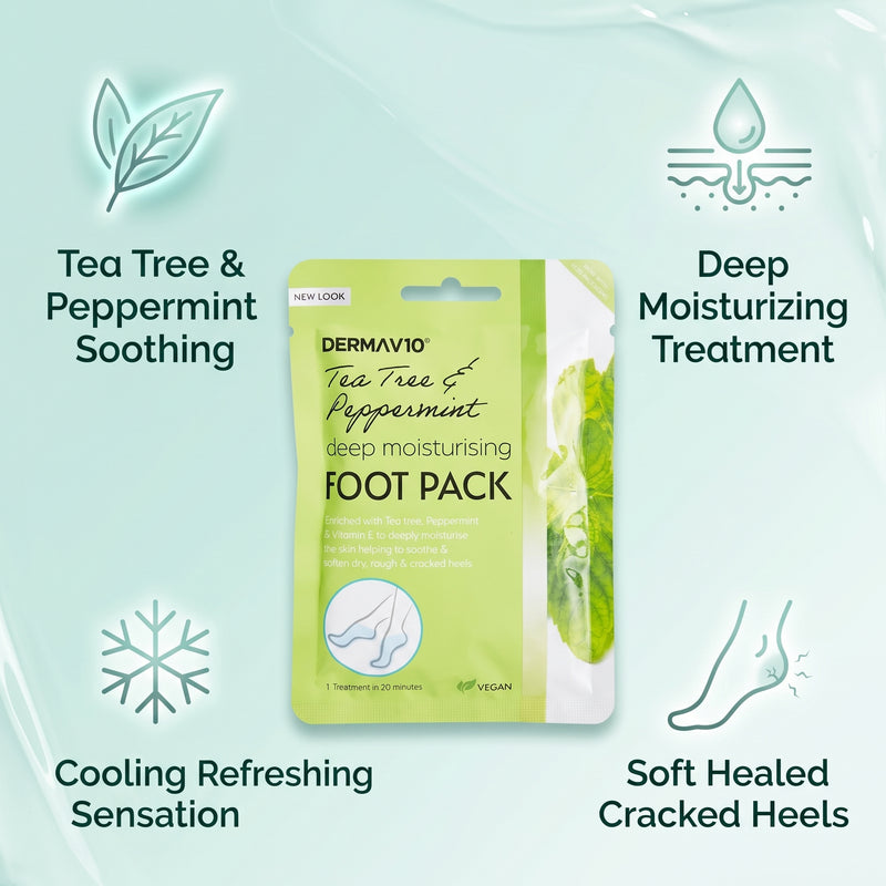 Dermav10 Deep Moisturising Tea Tree & Peppermint Foot