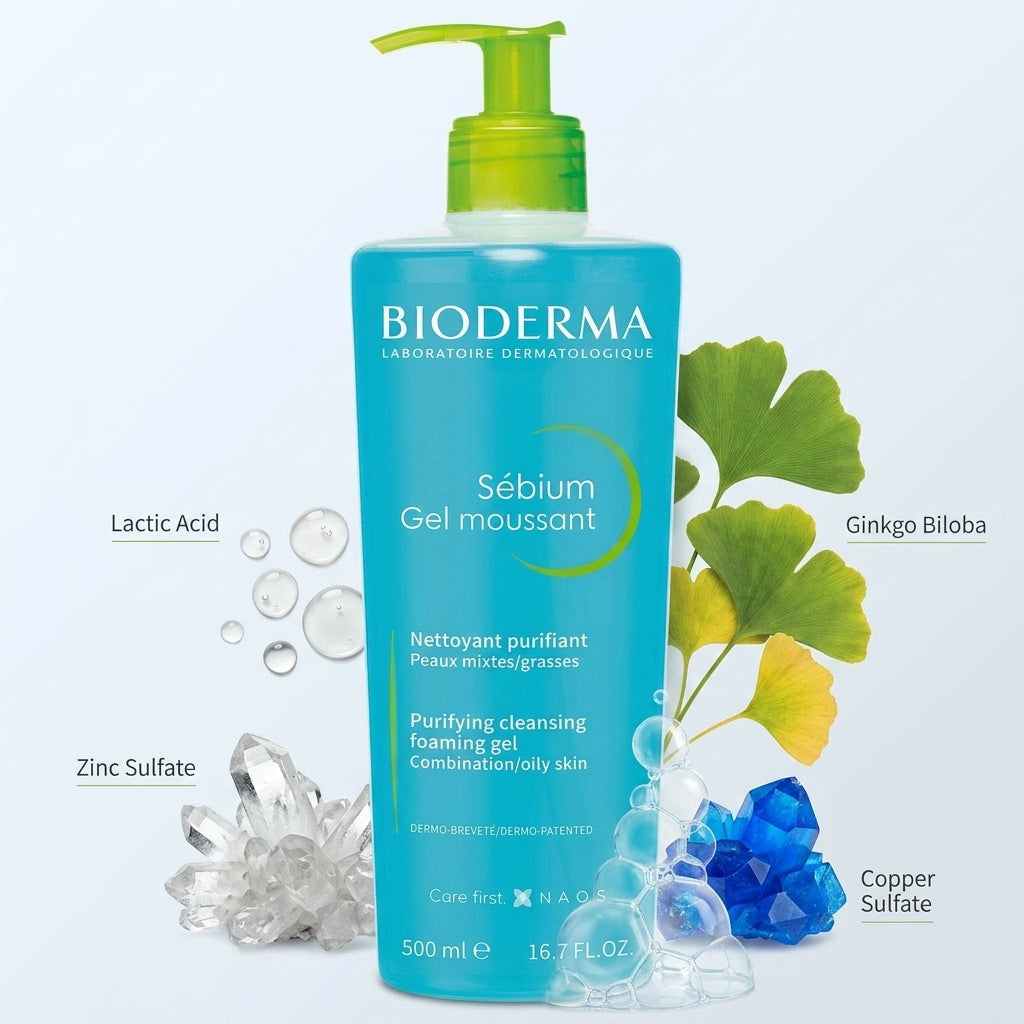 Bioderma Sebium Purifying Cleansing Foaming Gel 500ml