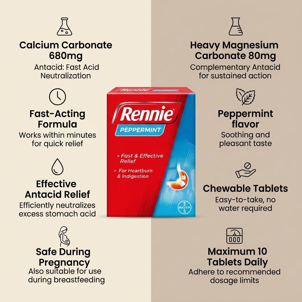Rennie Peppermint 24 tablets