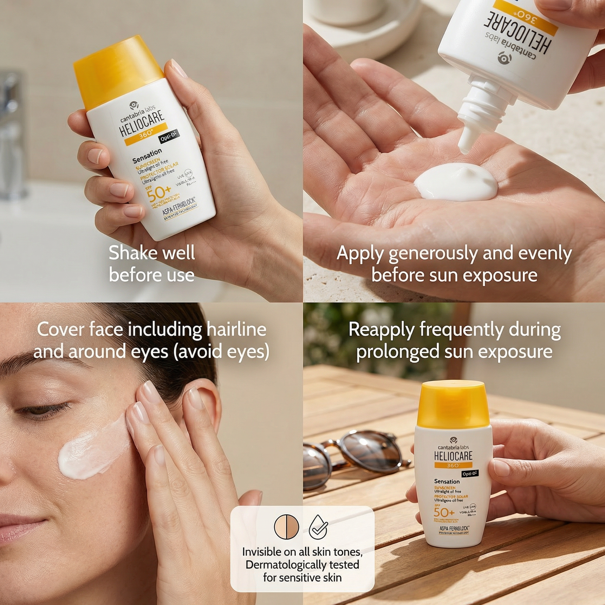 Heliocare 360 sensation sunscreen Opti-D SPF 50+ UVA UVB 50ml