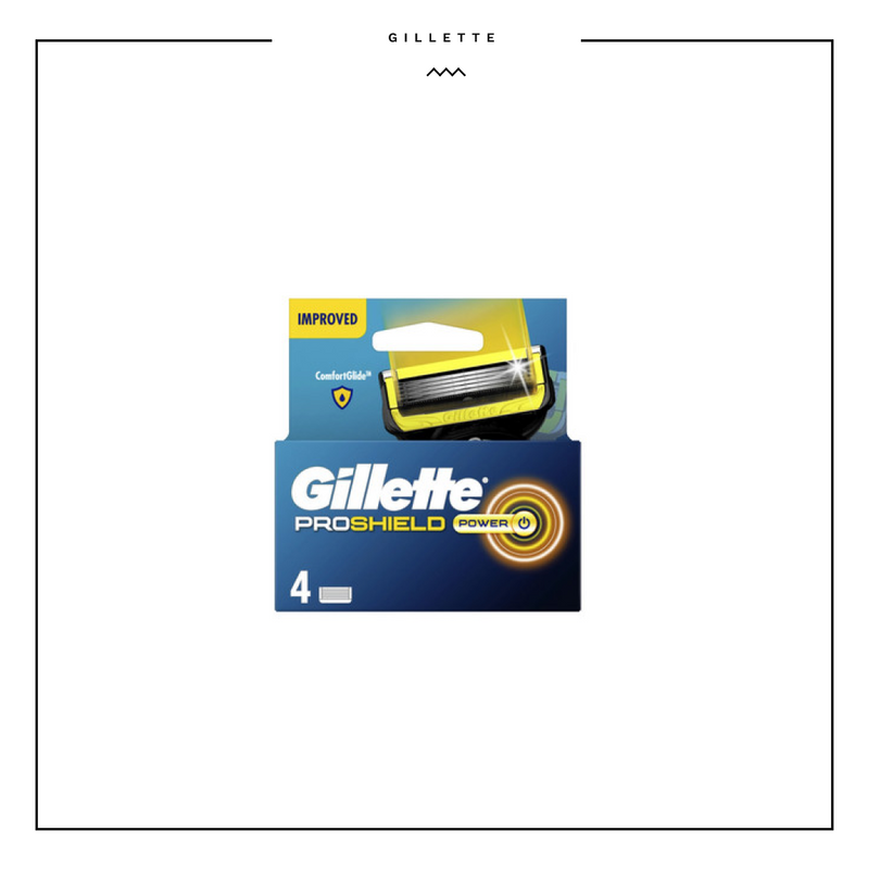 Gillette Proshield Power Men's Razor Blade Refills, 4 Count