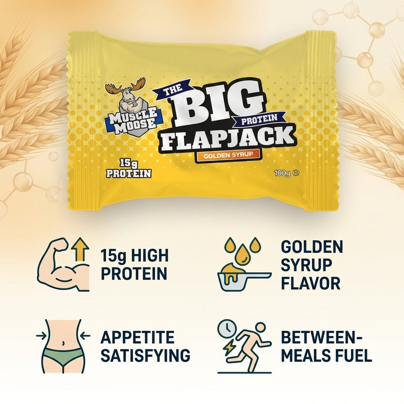 Muscle Moose Big Protein Flapjack Golden Syrup 100g