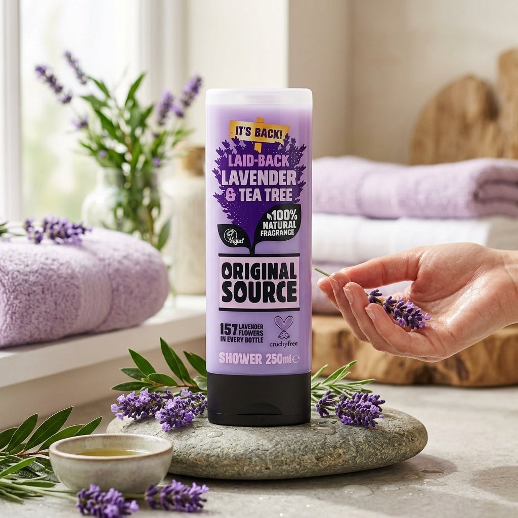 lavender shower plant Original Source Lavender & Tea Tree Shower Gel 250ml