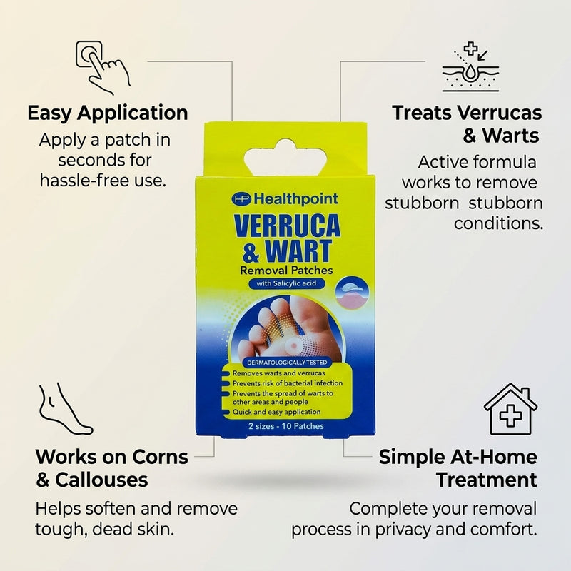 Healthpoint Verruca & Wart Removal Patch 10 Patches