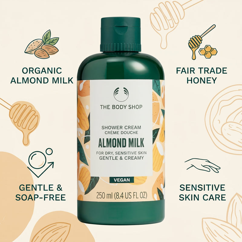 The Body Shop Almond Milk & Honey Shower Cream 250ml