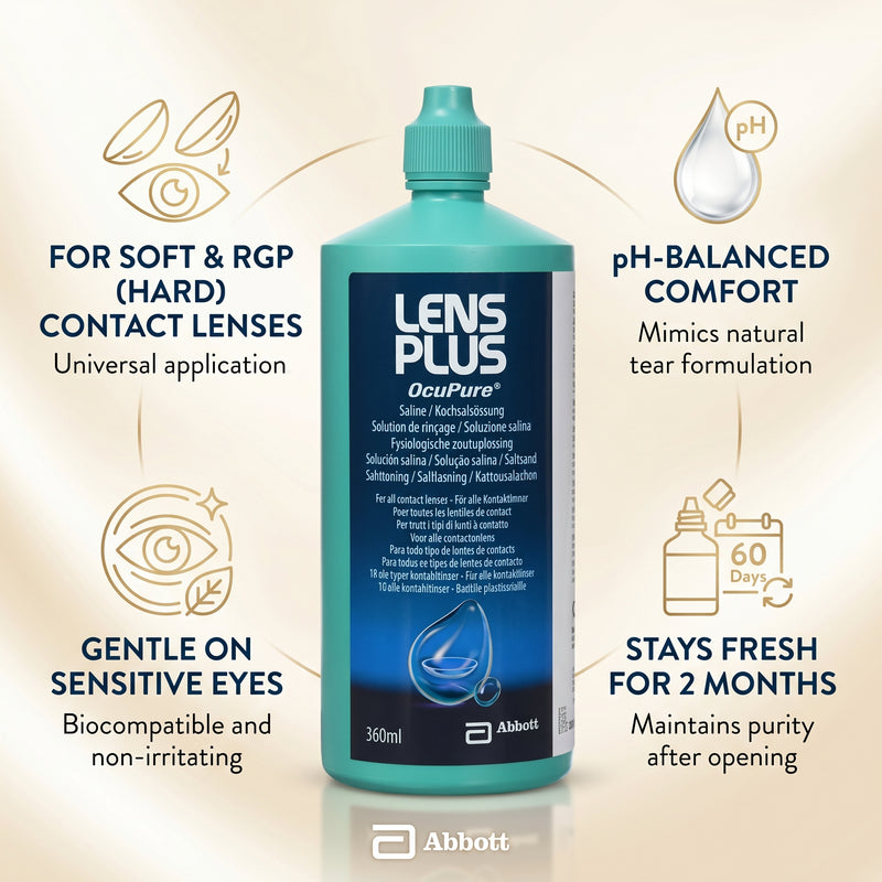 Lens Plus OcuPure Saline 360ml