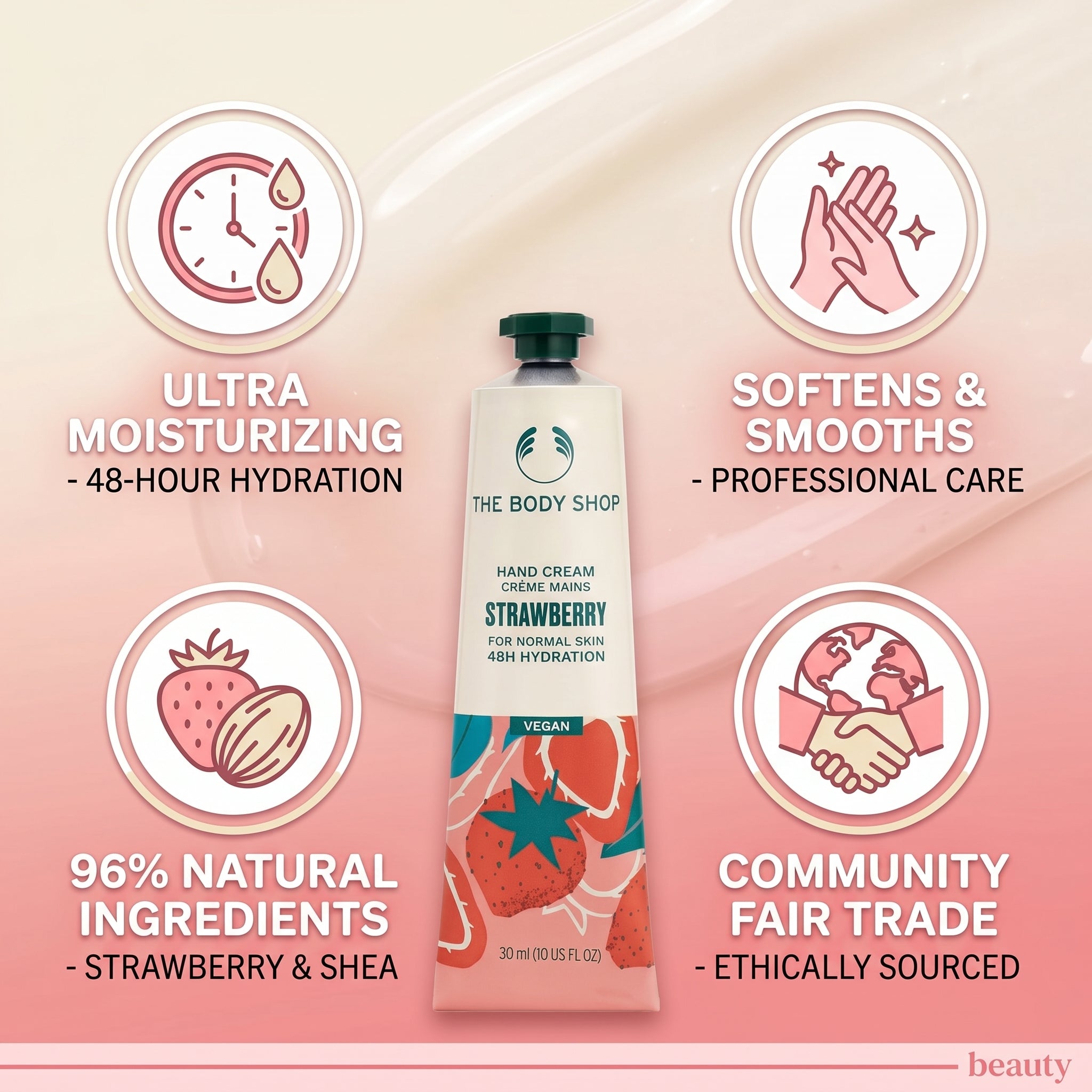 The Body Shop Strawberry Hand Cream, 30 ml