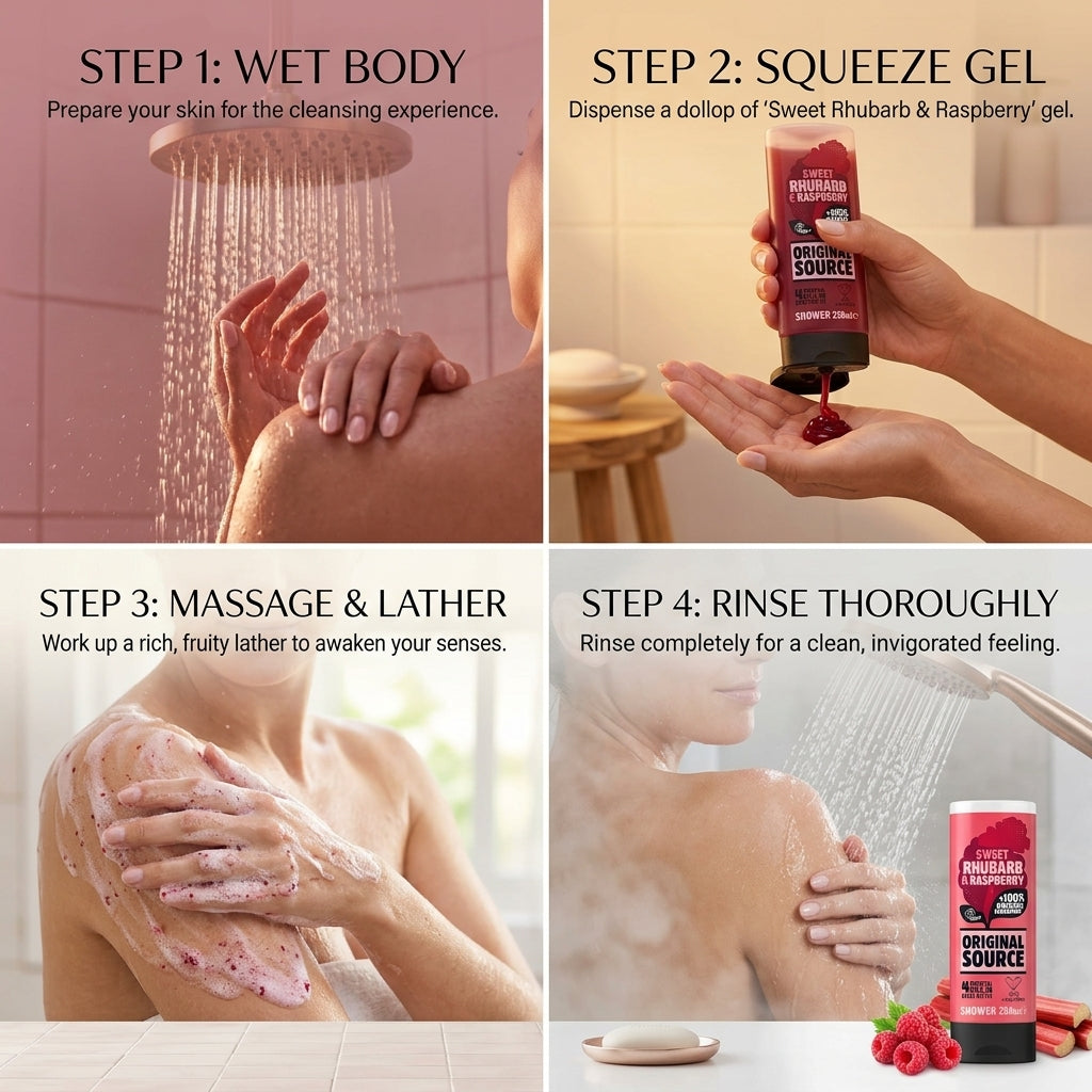 Original Source Sweet Rhubarb & Raspberry Shower Gel 250ml