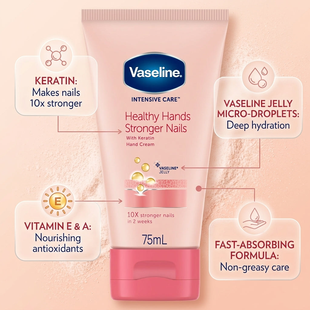 Vaseline Hands Nails Cream 75ml