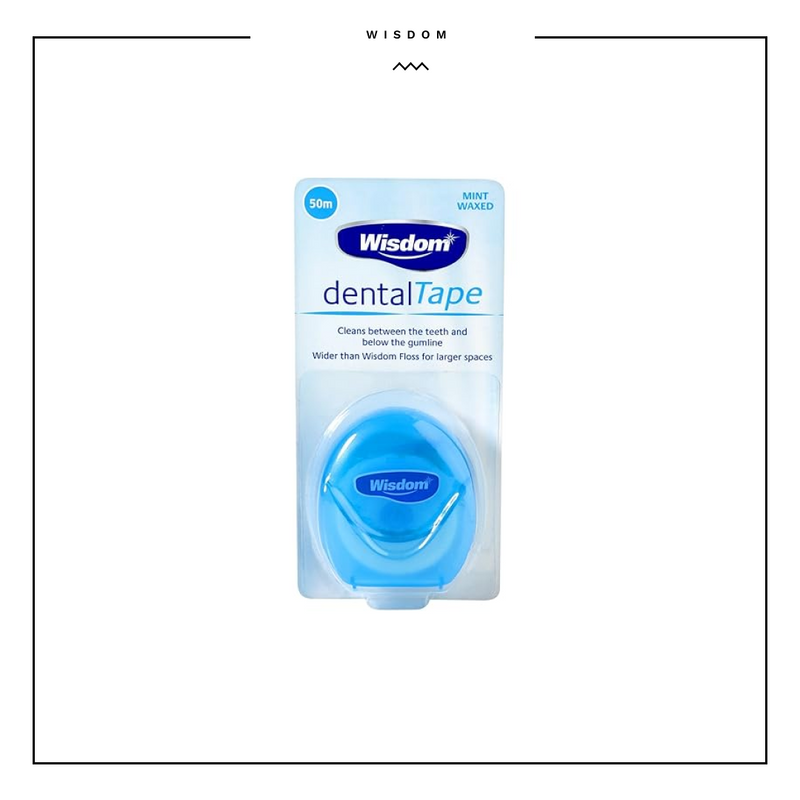 Wisdom Dental Tape 50m | Flossing 50m Mint Wax