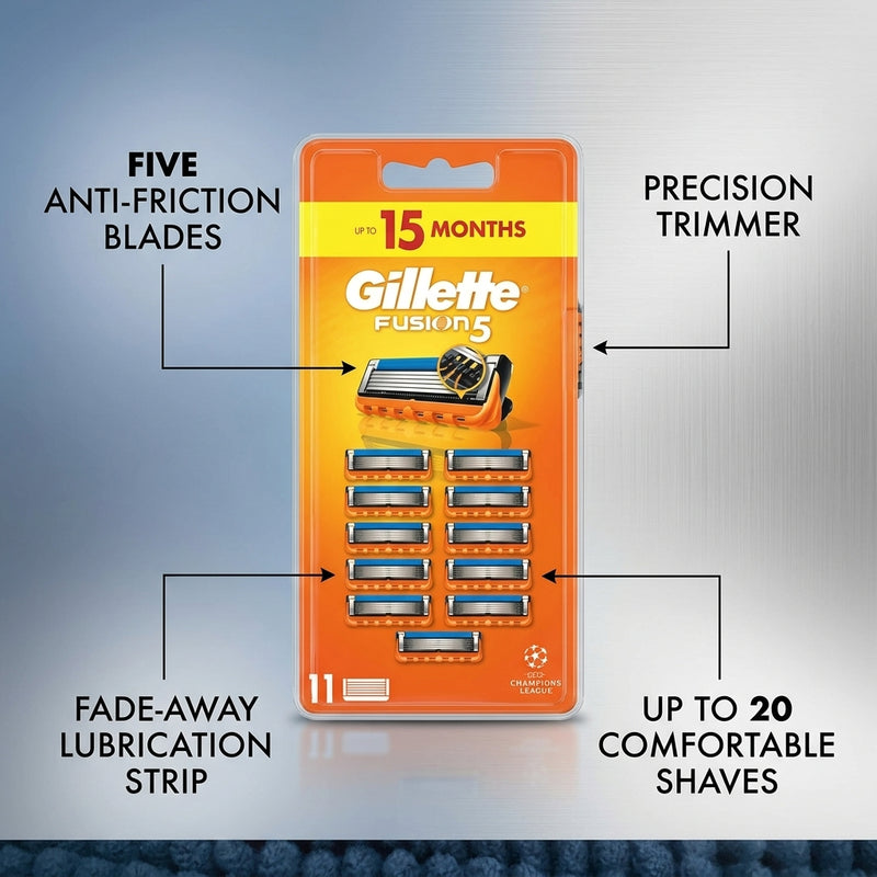 Gillette Fusion 5 Razor Blades Refills 11Blades XXL