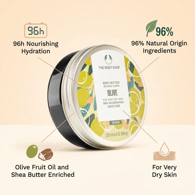 The Body Shop Olive Body Butter 96h Nourishing Moisture 200ml