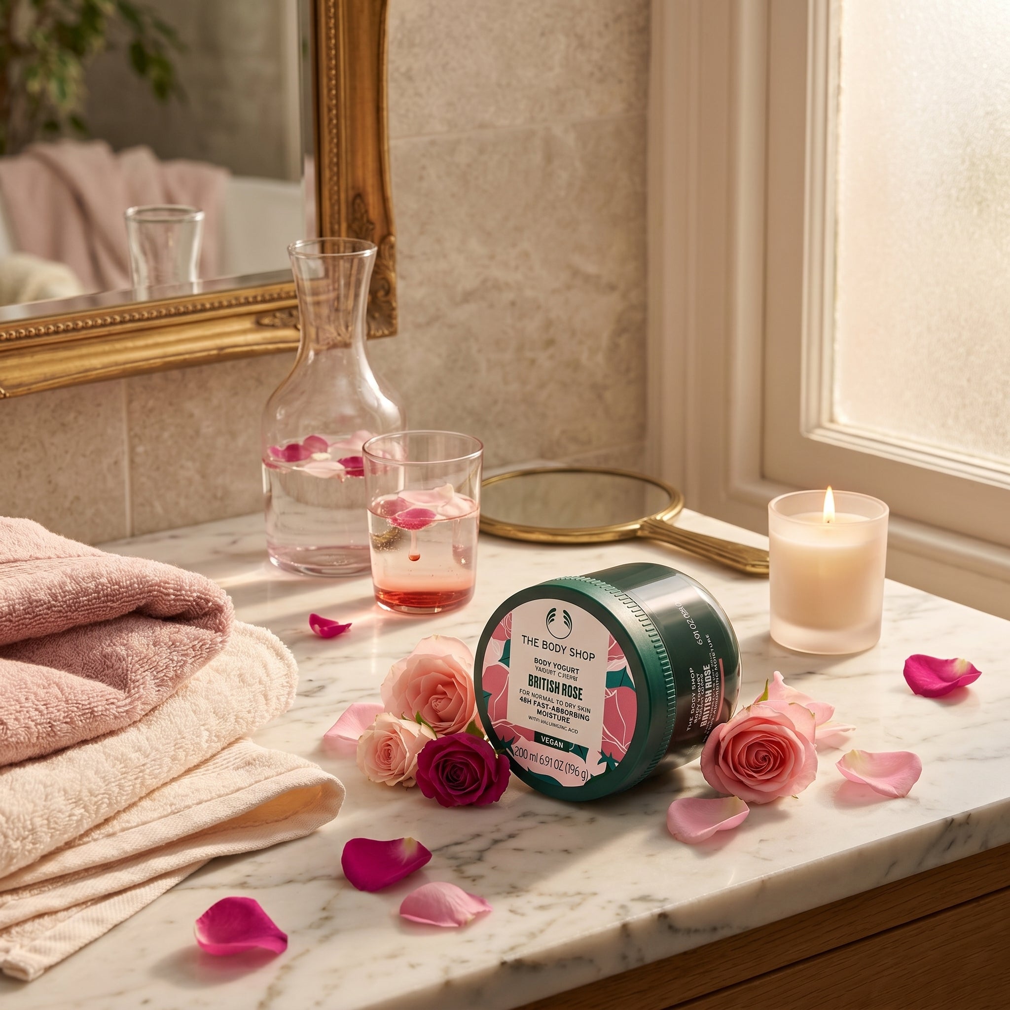 The Body Shop British Rose Body Yogurt, 200 ml