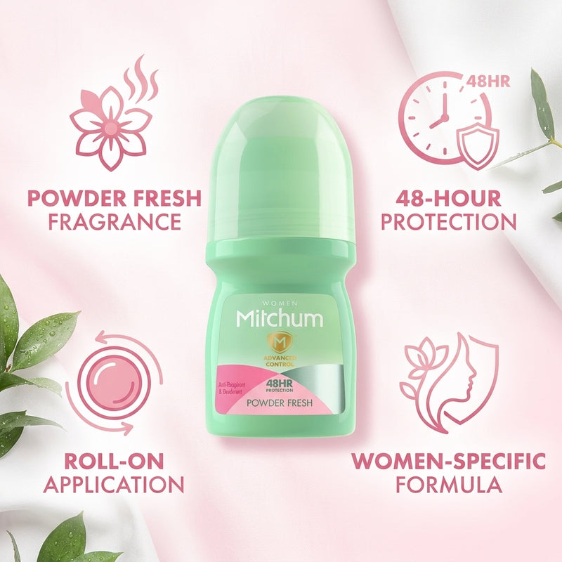Mitchum Women Powder Fresh Roll On Deodorant 50ml