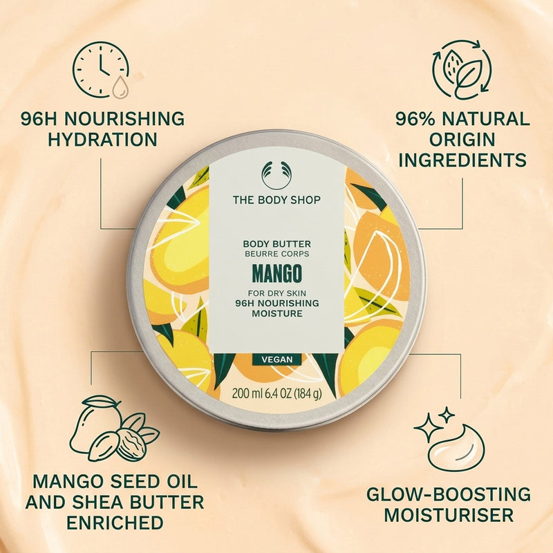 The Body Shop Mango Body Butter 96h Nourishing Moisture 200ml