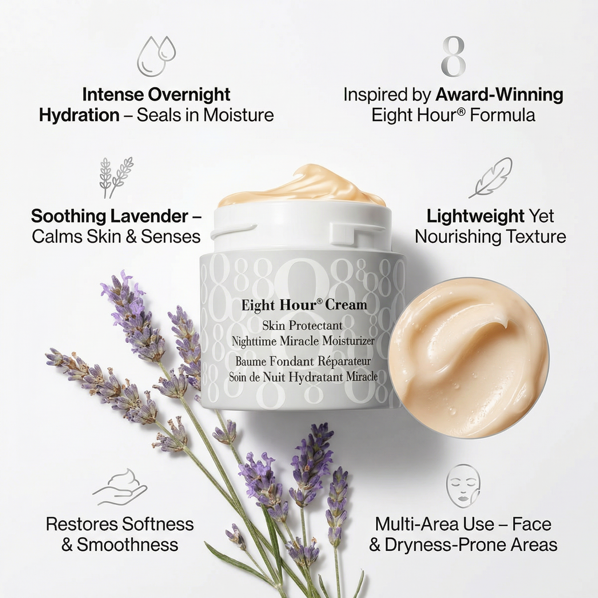 Elizabeth Arden Eight hour cream Skin Protectant nighttime miracle moisturiser 50ml